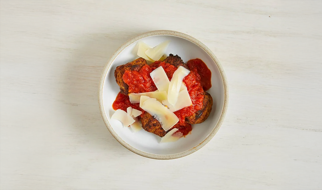 Eggplant meatballs with sauce