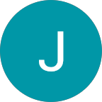 Teal circle with a white letter 'J'