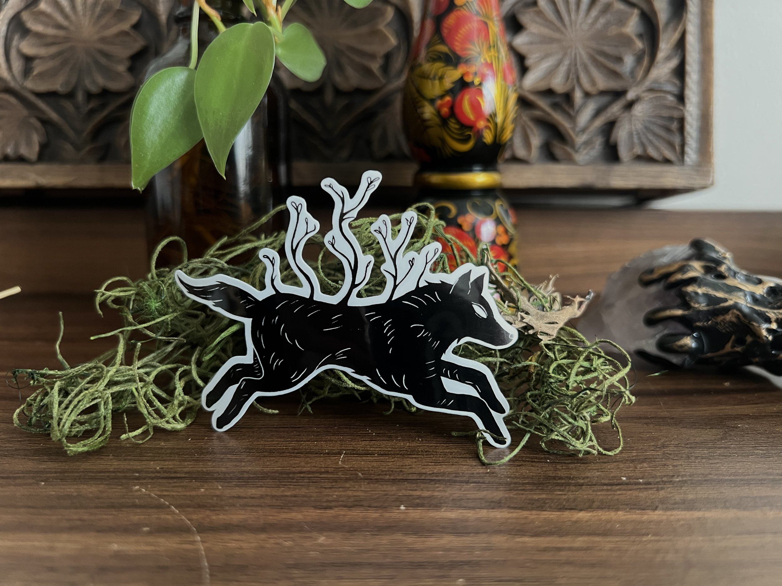 Ancient Roots Wolf Run Sticker