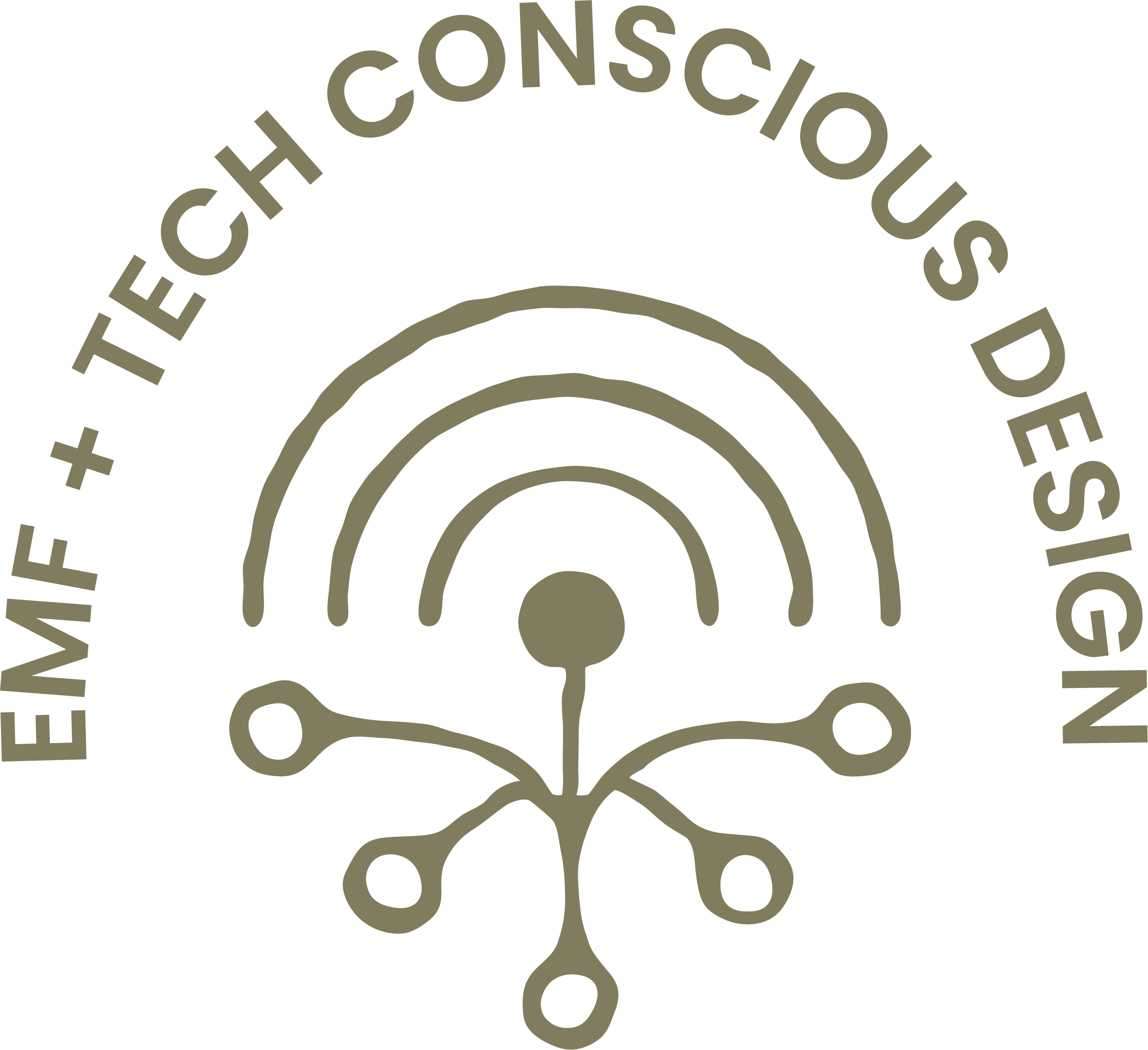 Close-up of a logo featuring concentric circles with text around it, reading 'THE CONSCIOUS'.