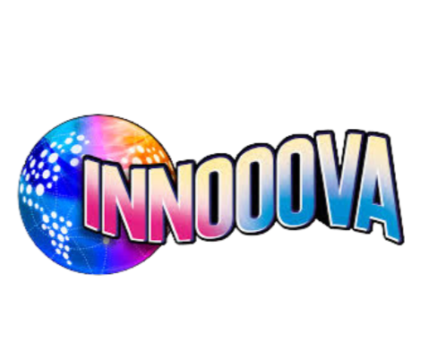 Colorful logo with a sphere and the text 'INNOOVA' in bold, gradient letters.