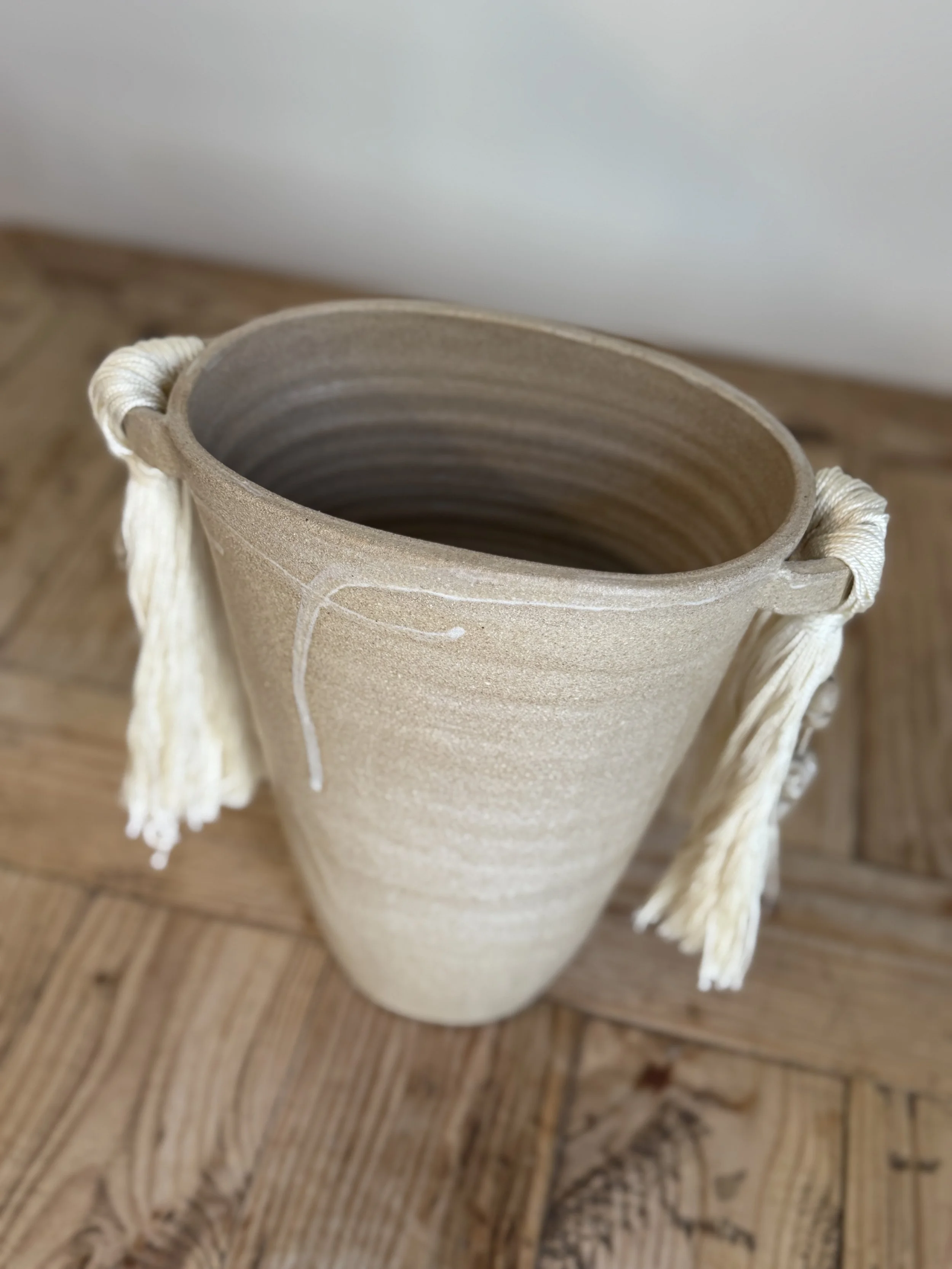 Ceramic Tassel Vase #3 by Bettina Chow