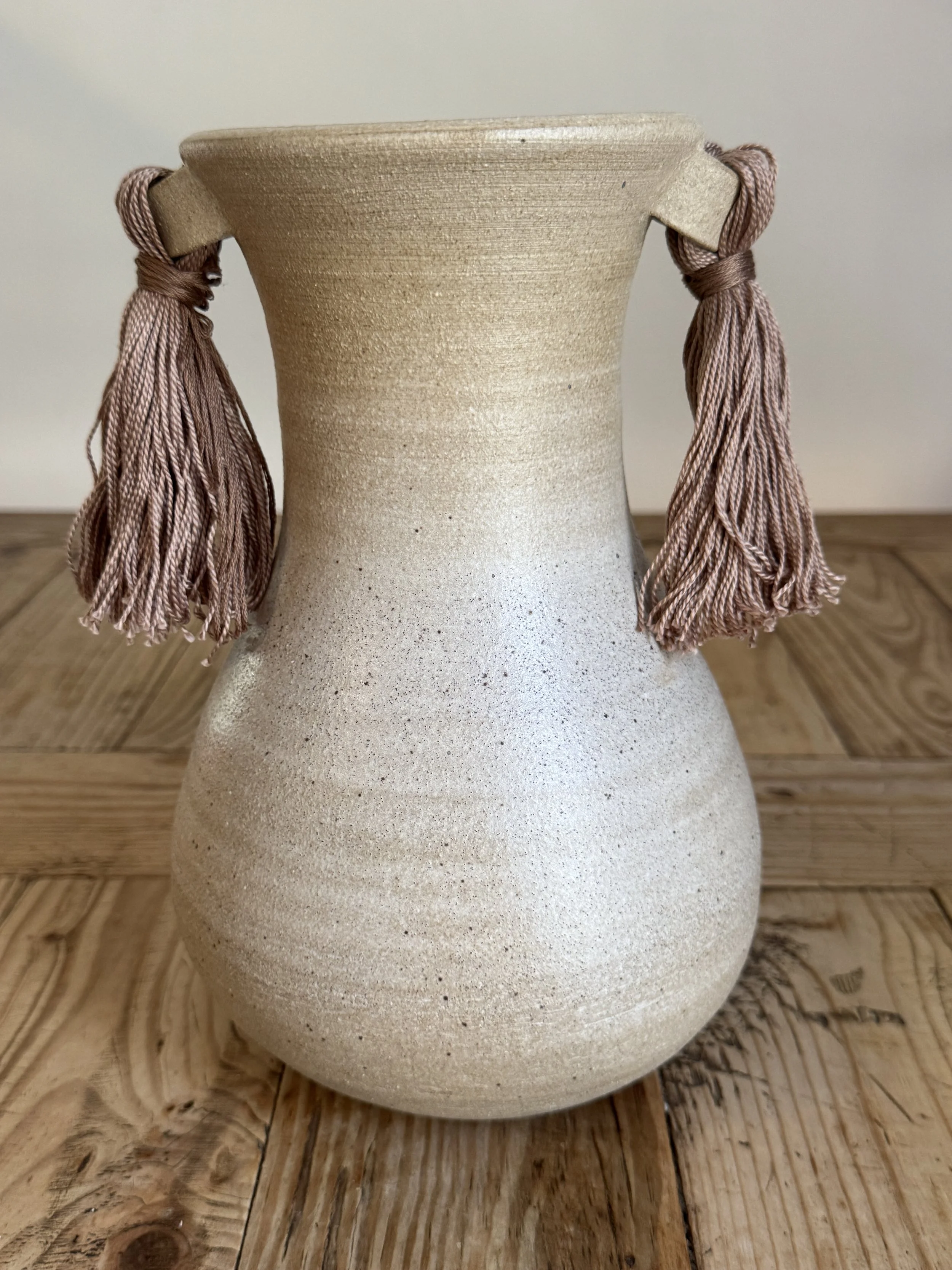 Ceramic Tassel Urn #2 by Bettina Chow