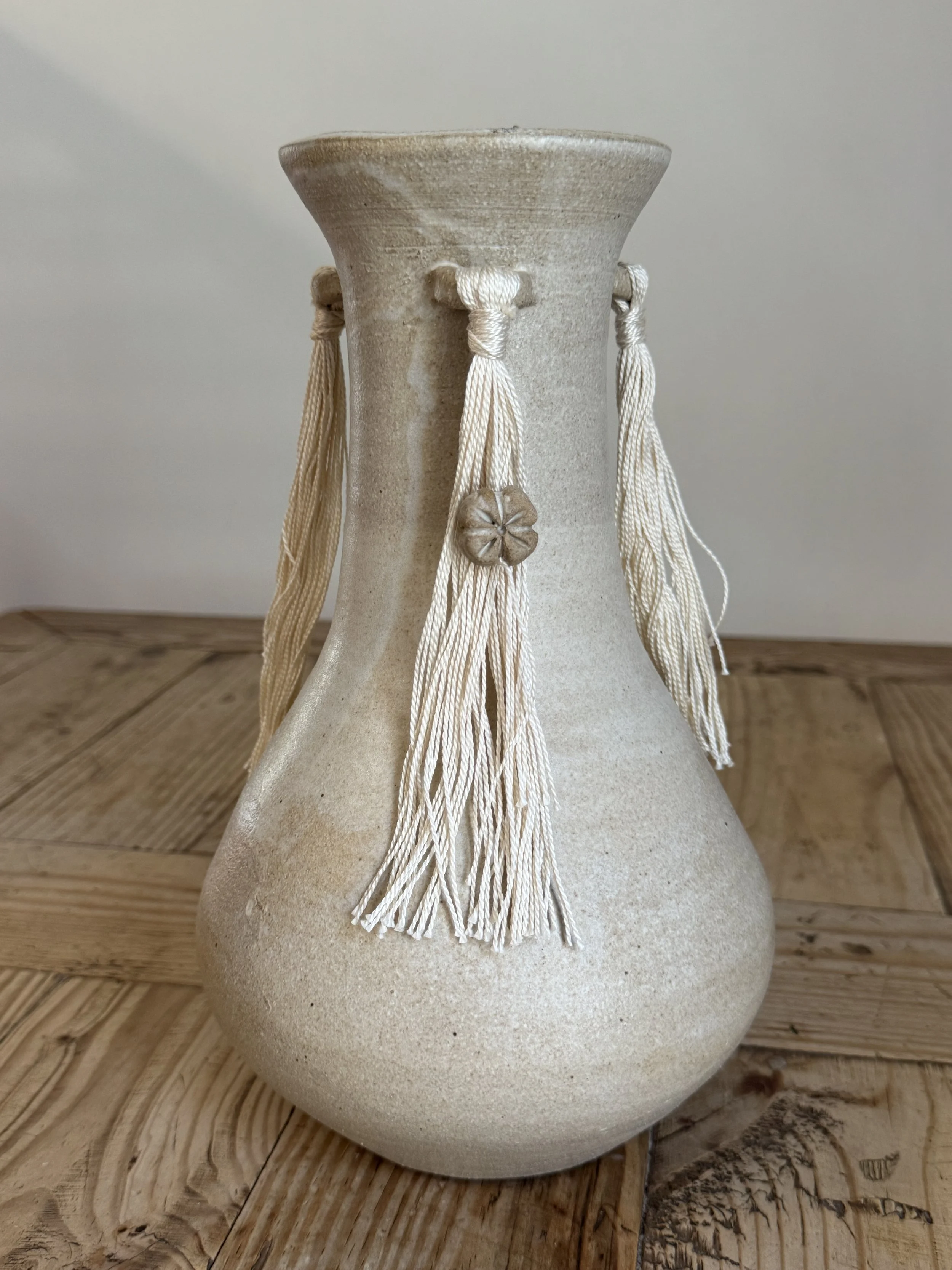 Ceramic Tassel Urn #4 by Bettina Chow