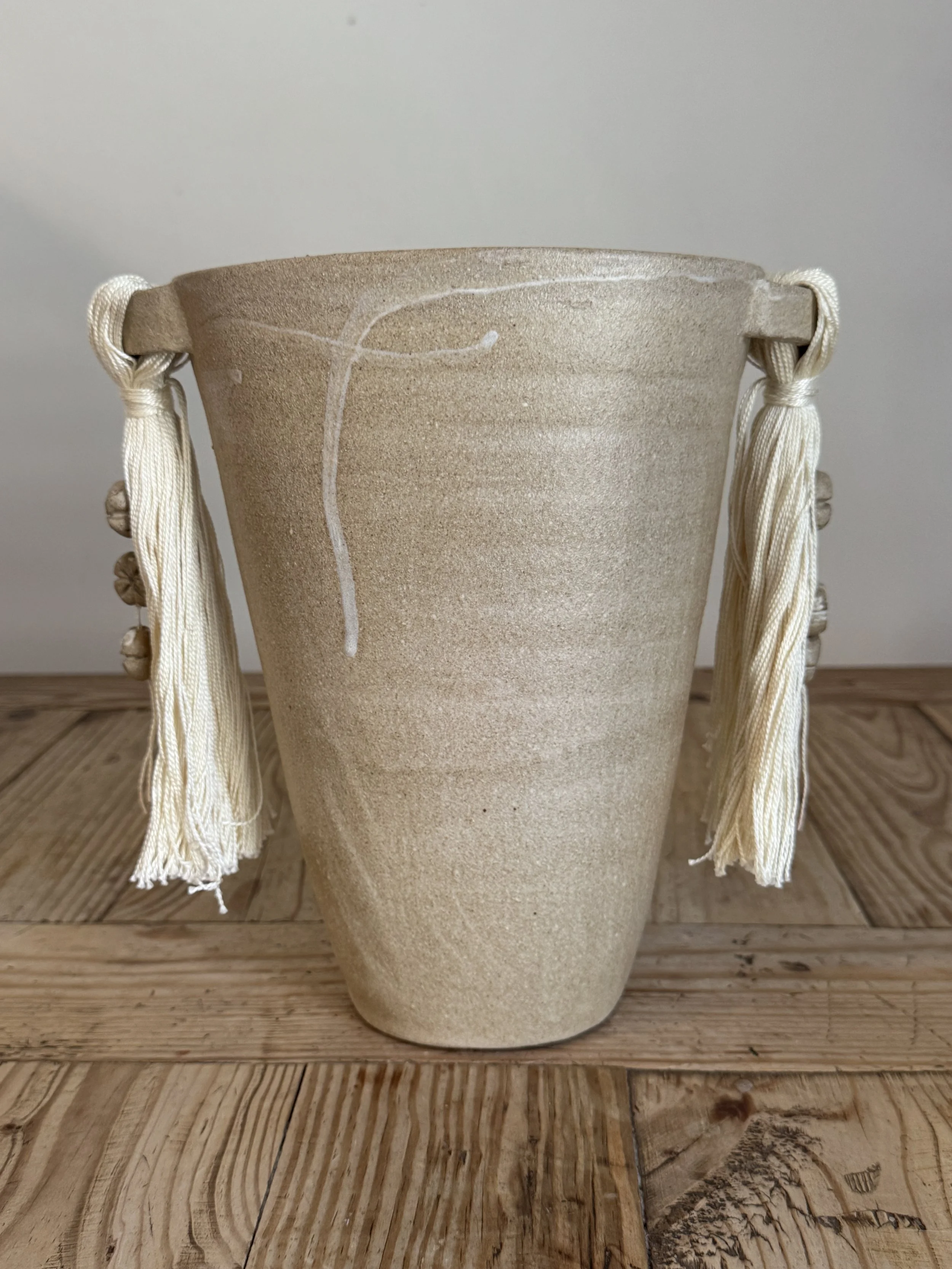 Ceramic Tassel Vase #4 by Bettina Chow