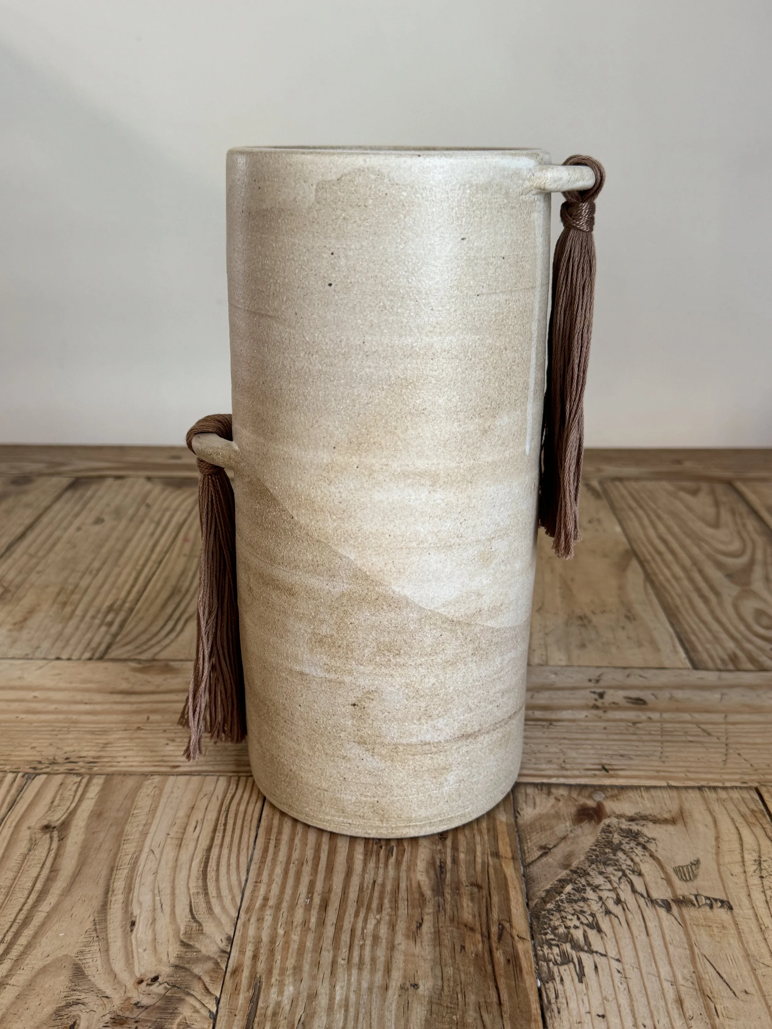 Ceramic Tassel Vase #1 by Bettina Chow