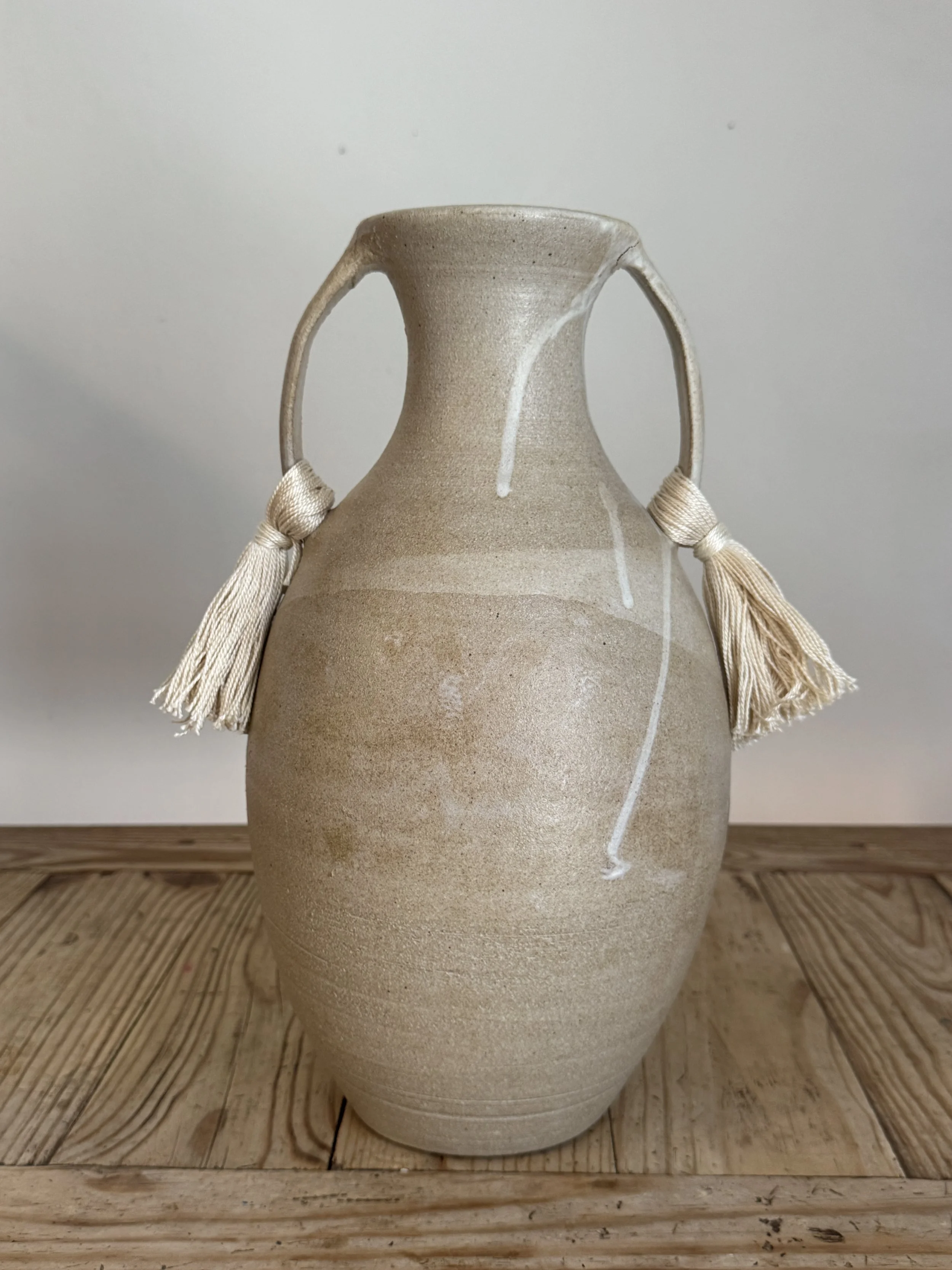 Ceramic Tassel Urn #1 by Bettina Chow