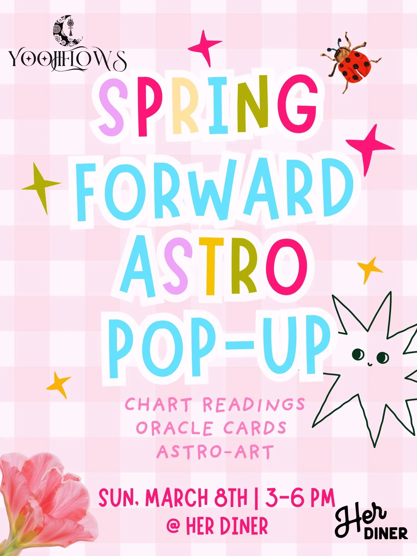 Come celebrate the slow return of warmer days, the arrival of spring, and support sapphic-owned businesses at my Spring Forward pop-up @herdinerdc🌷🌼🌸🌹

I&rsquo;ll be offering spring themed readings this upcoming Sunday, March 8th from 3-6 PM to h