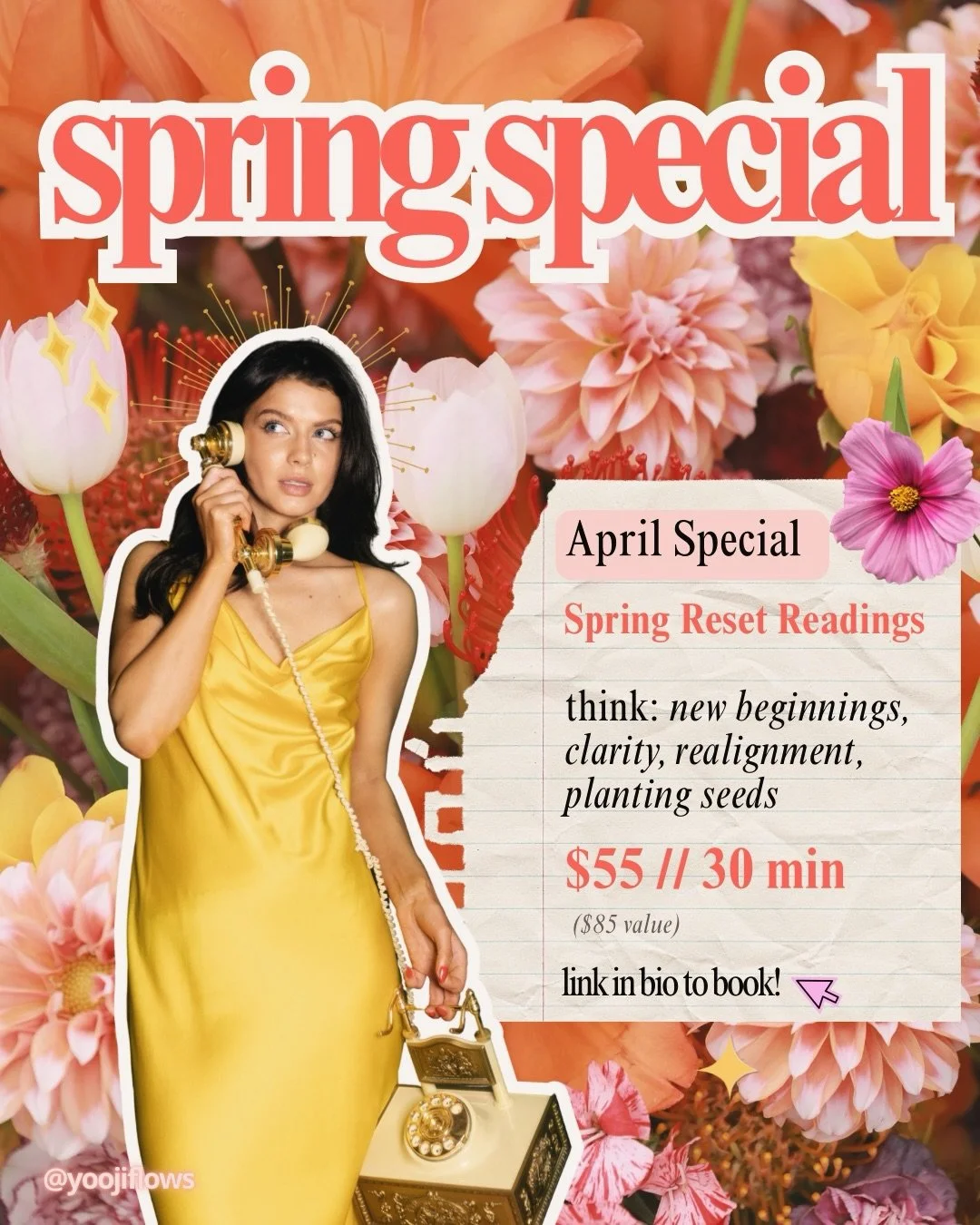 ✨ hi friends! It&rsquo;s been amazing to meet and connect with so many of you this past month. In celebration of spring, the astrological new year, and your blooming, I&rsquo;m offering a Spring Special for virtual mini-readings this month! 🌷

This 