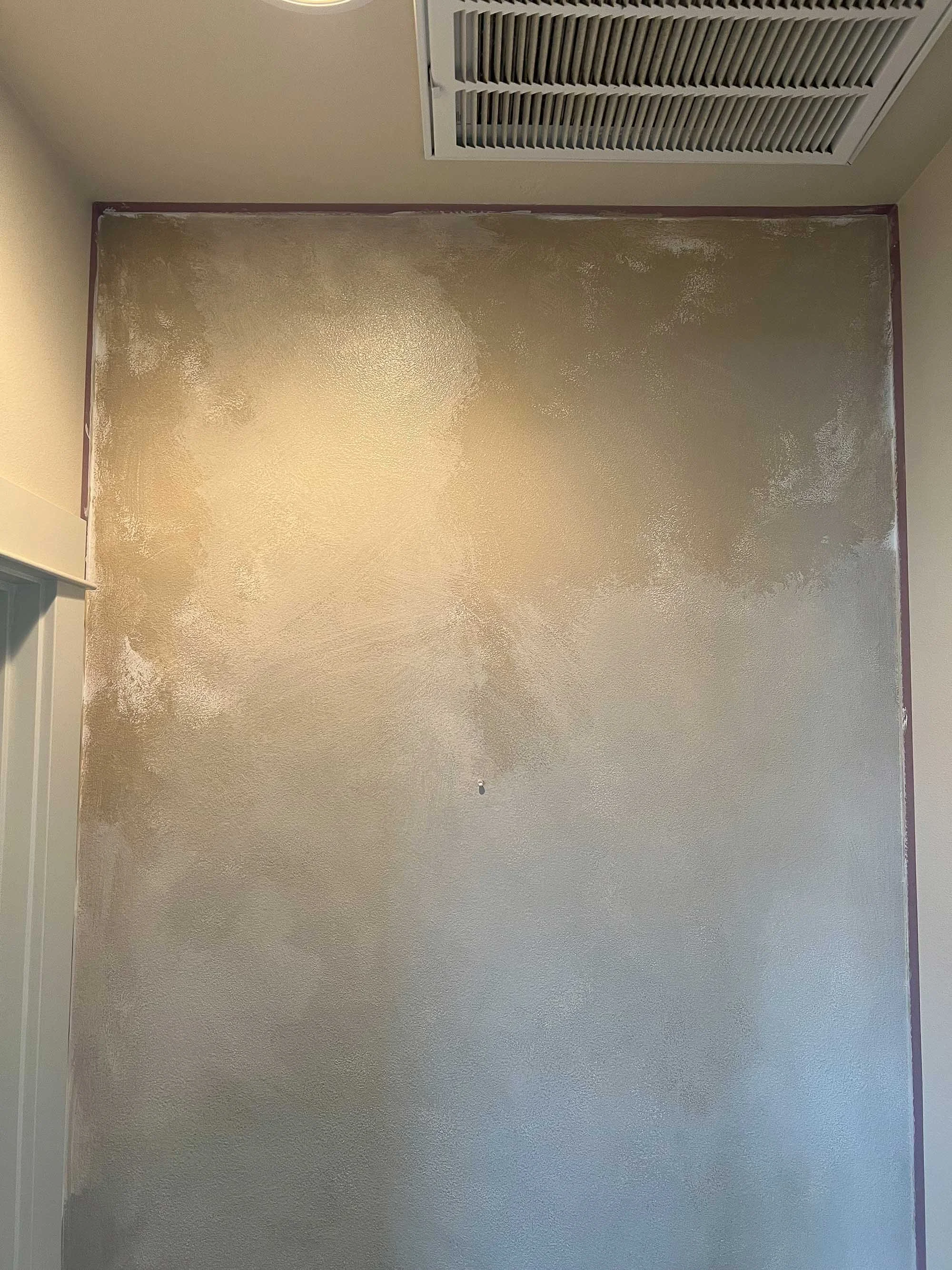 “Close-up of Santos, Chèvre and Lait limewash layers showing organic brush texture and natural variation.”