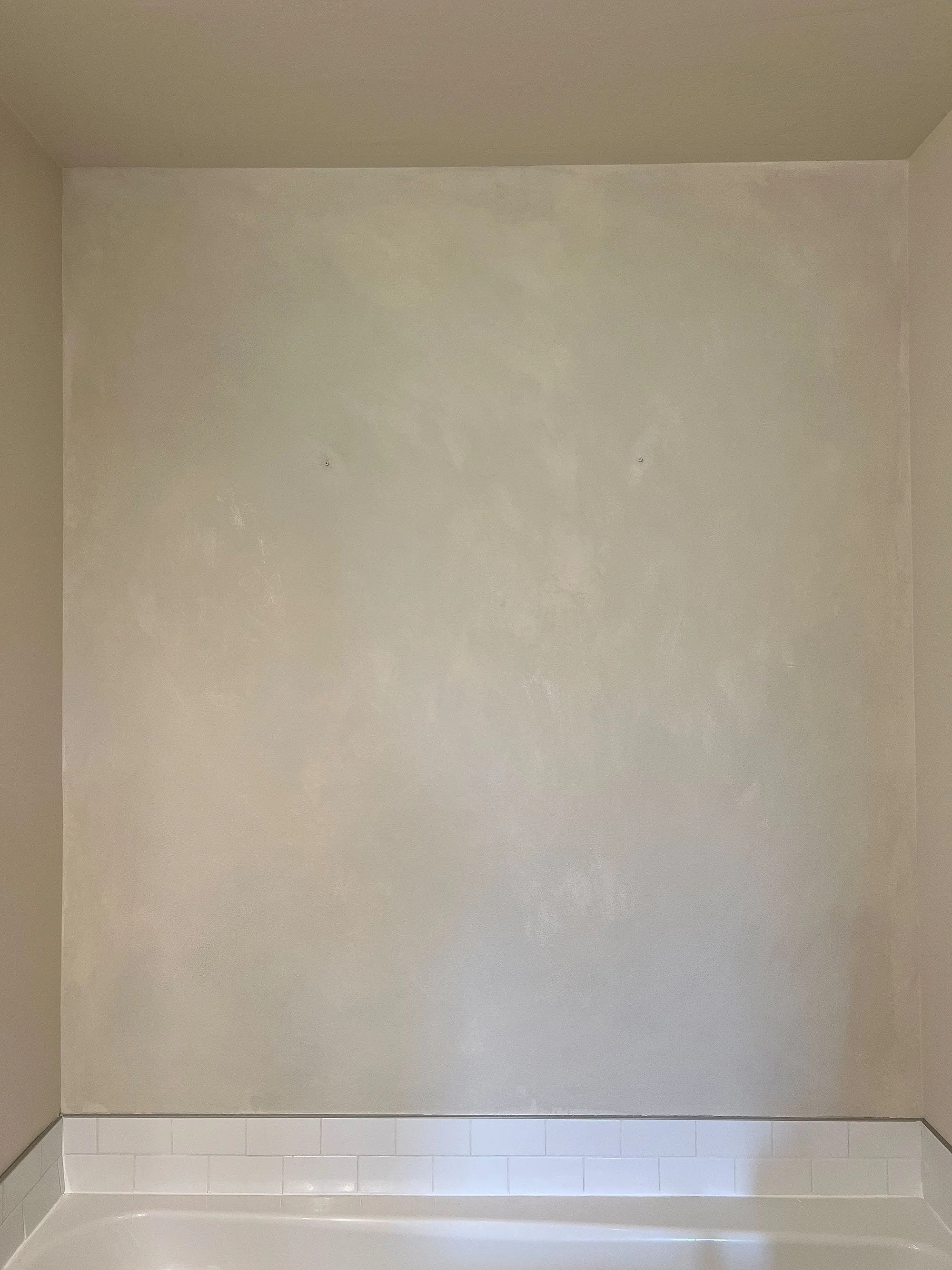 Guest & Primary Bathroom Limewash Accent Walls • Prosser, WA