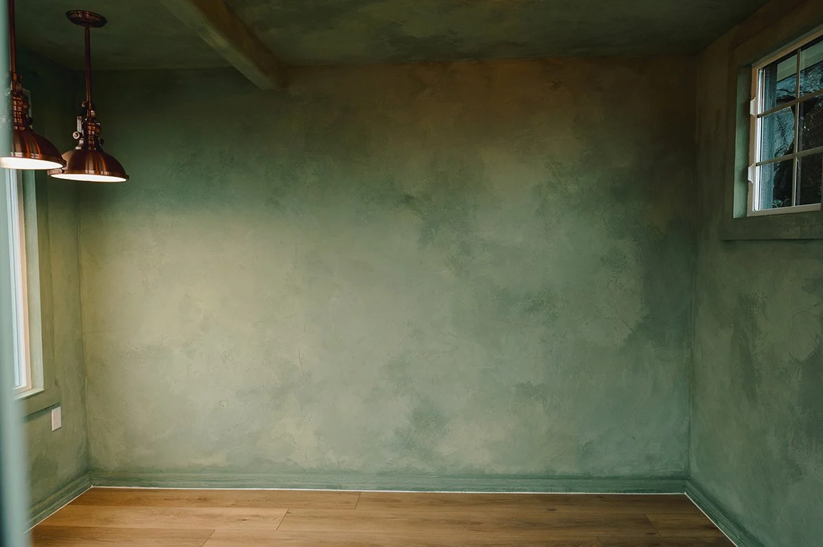 Garden Shed Remodel with Cypress Ink Limewash Finish • Prosser, WA