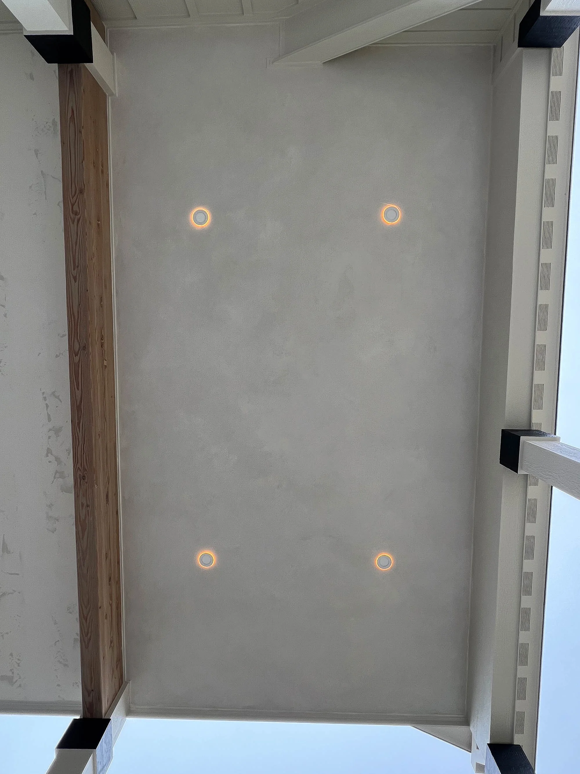 High ceiling design in the Tri-Cities, Washington finished with layered limewash in Wabi, Santos, Bone, Lait, and Chèvre tones, adding depth, movement, and a calm, timeless feel to the space.