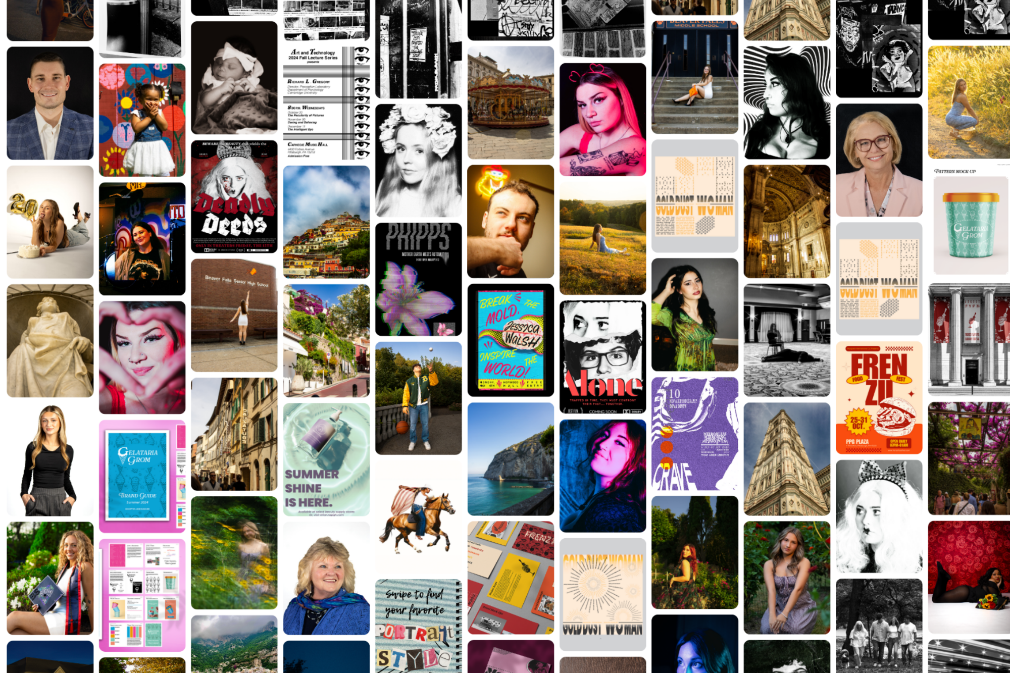 Photo Collage of My Photography and Graphic Design Works