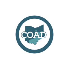 Logo of COAD featuring the outline of Ohio with the word 'COAD' inside, enclosed in a circle.