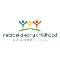 Logo of Nebraska Early Childhood Collaborative featuring stylized figures of three children holding hands.