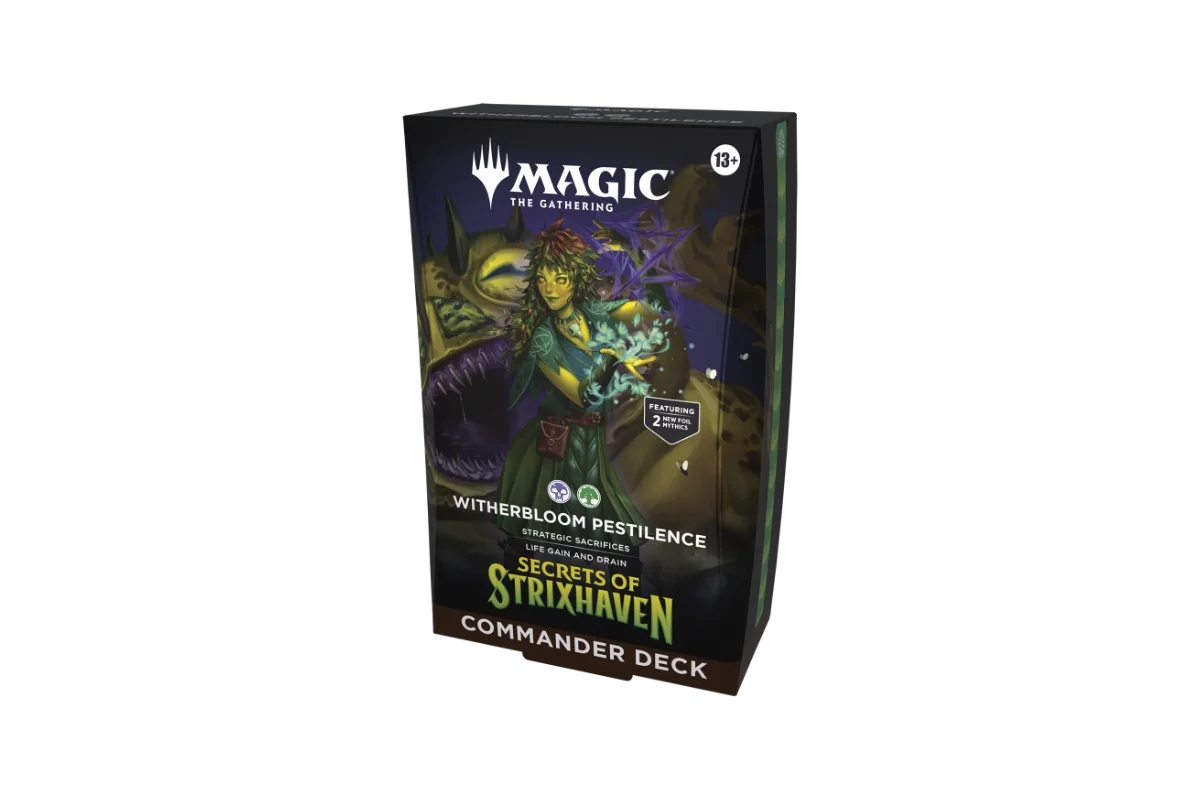 Magic: The Gathering Secrets of Strixhaven Commander Deck Witherbloom Pestilence right angle
