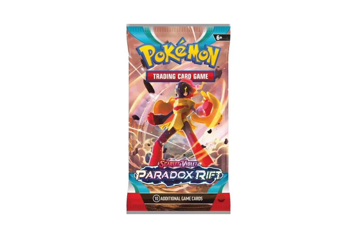 Pokémon Paradox Rift booster pack featuring Iron Hands Future Paradox Pokémon