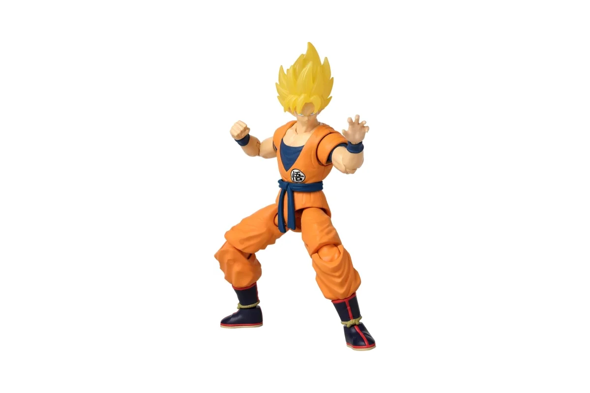 Dragon Stars Dragon Ball Super Super Saiyan Goku 6.5-inch action figure in orange gi from DBS Broly movie using fist and palm hands