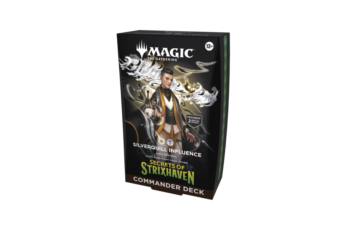 Magic: The Gathering Secrets of Strixhaven Commander Deck Silverquill Influence right angle
