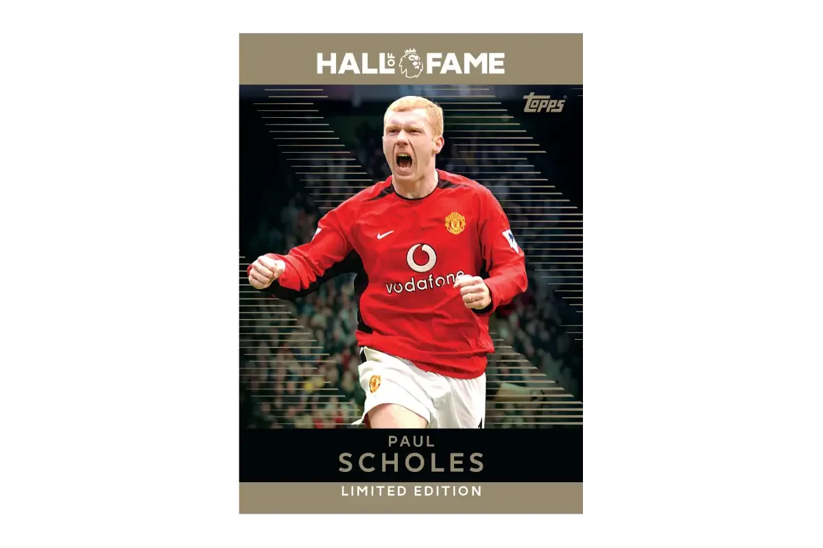 Paul Scholes Manchester United Hall of Fame Limited Edition card