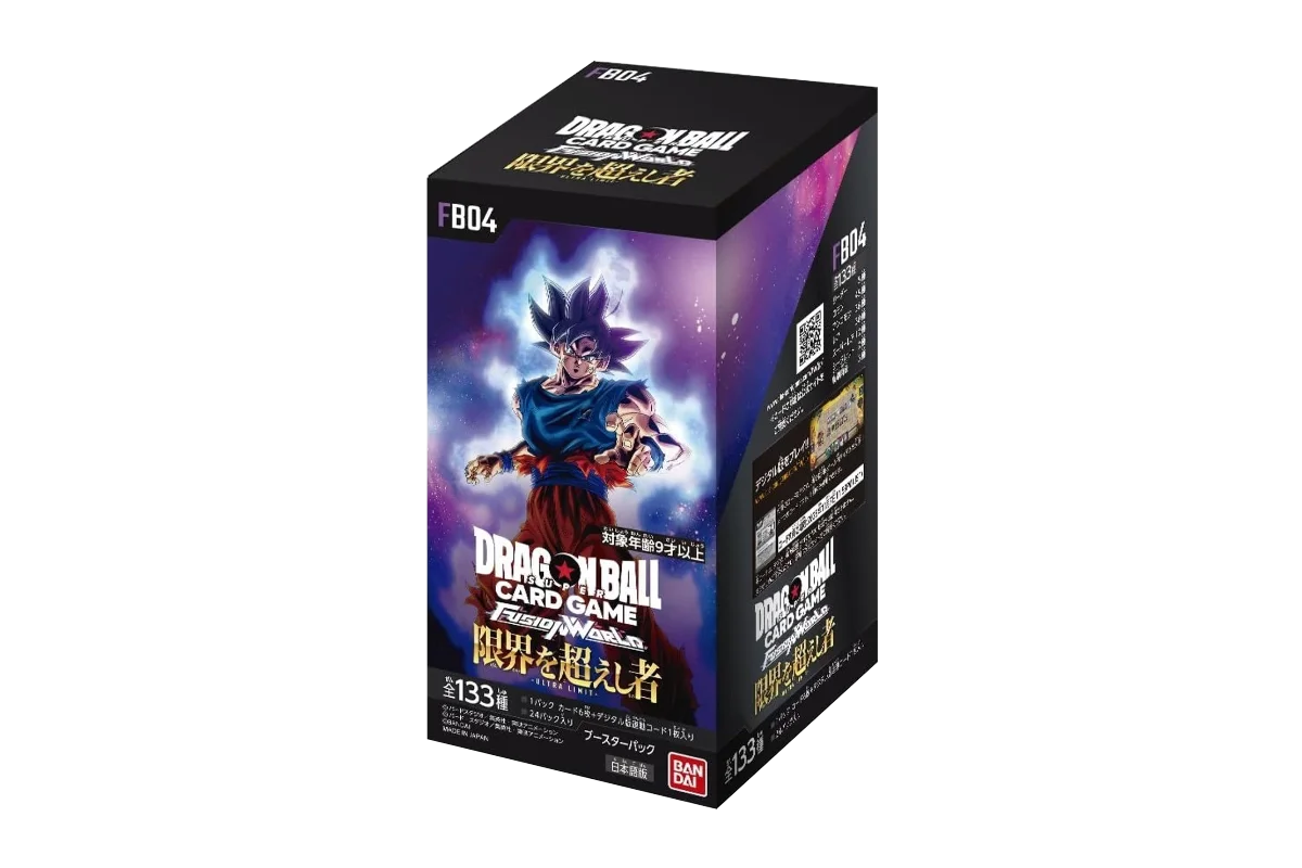 Dragon Ball Fusion World Ultra Limit FB04 Japanese booster box featuring Ultra Instinct Son Goku