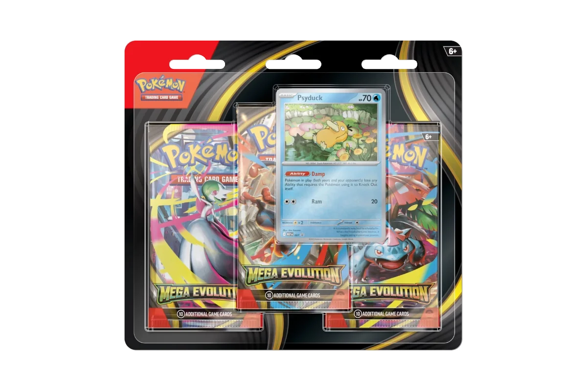 Pokémon TCG - Mega Evolution (MEG) - Mega Psyduck 3x Blister Pack