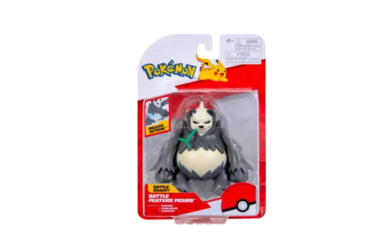 Pokémon Battle Feature Figure featuring Pangoro in dynamic battle pose with deluxe action mechanisms