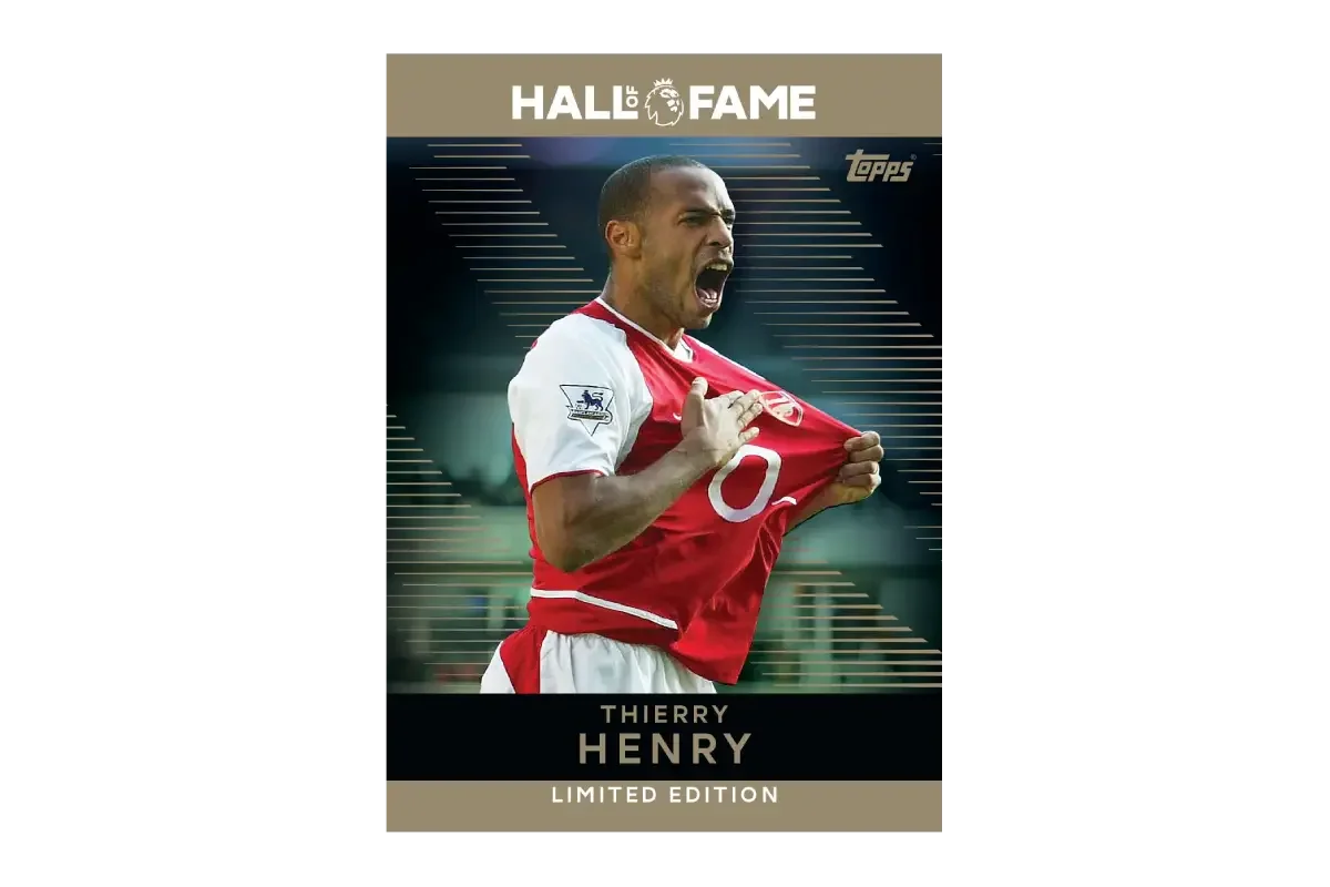 Thierry Henry Arsenal Hall of Fame Limited Edition card