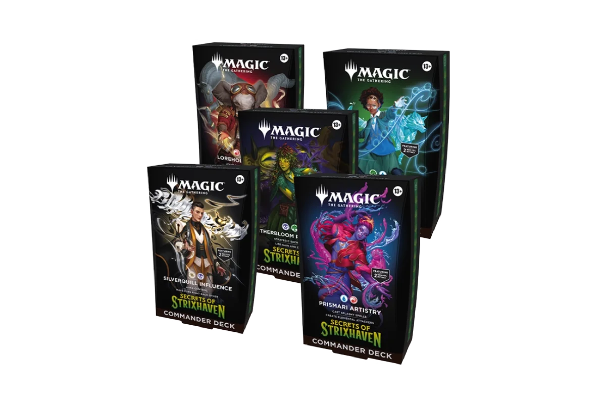Magic: The Gathering Secrets of Strixhaven all five Commander Decks (Copy) (Copy) (Copy) (Copy)