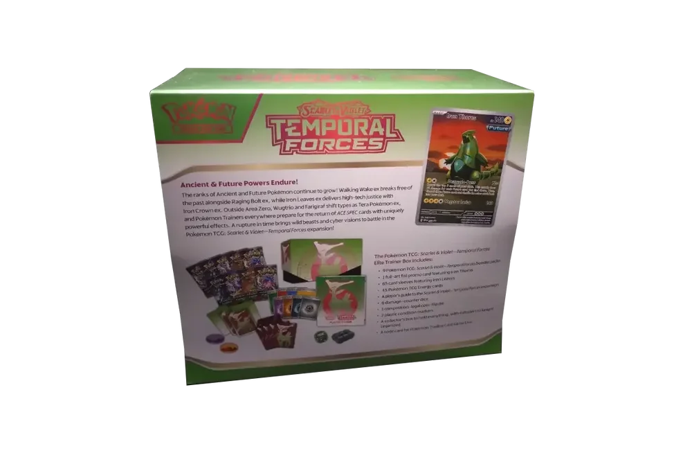 Pokmon Temporal Forces Iron Leaves ETB Topaz Cards Pokmon Temporal Forces Iron Leaves ETB Topaz Cards