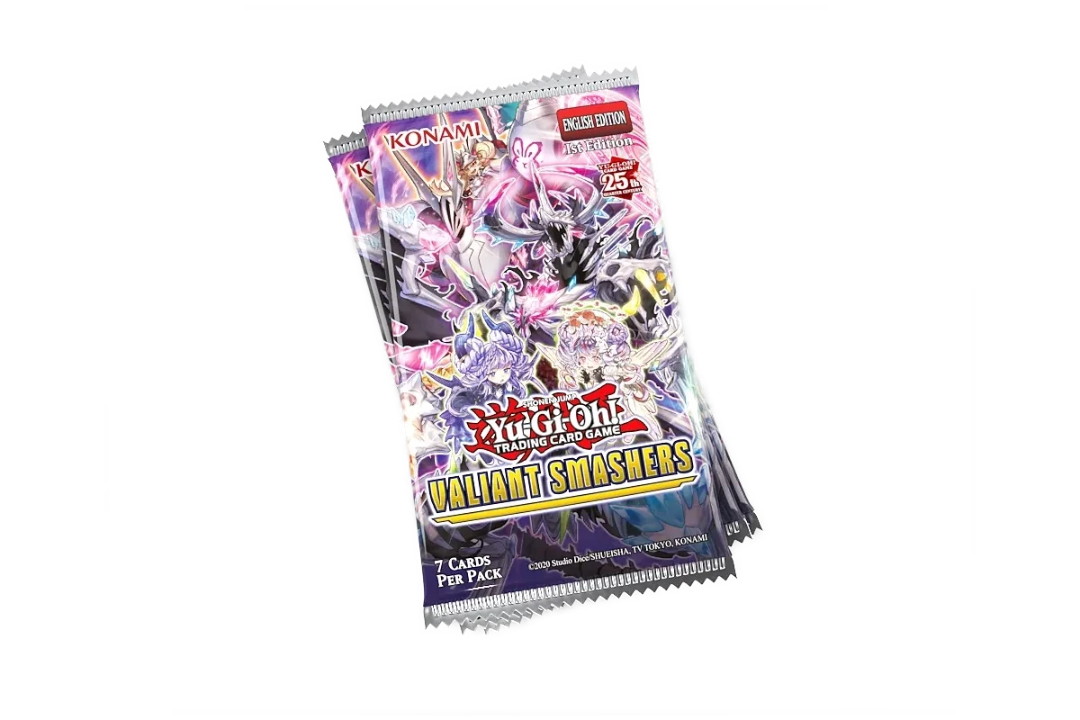 Yu-Gi-Oh! Valiant Smashers booster pack stack featuring Centur-Ion and Memento monsters