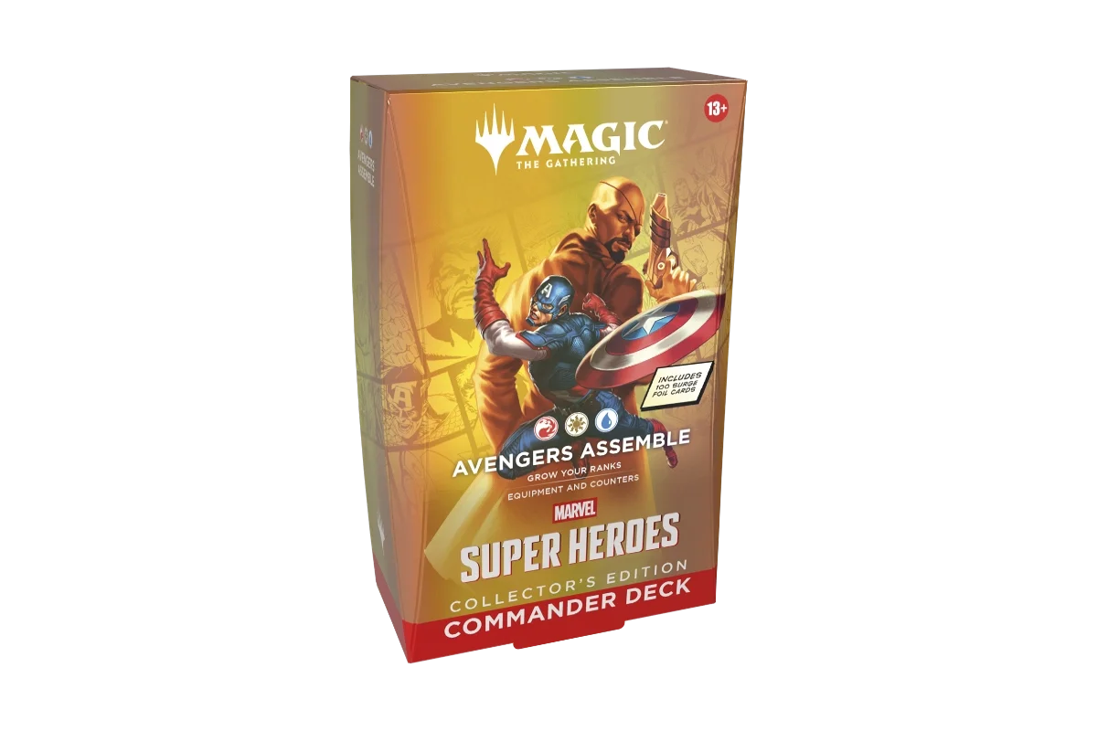 Magic: The Gathering Marvel Super Heroes Collector's Edition Commander Deck Avengers Assemble left angle