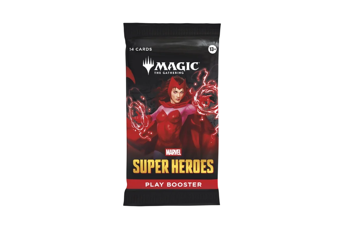 Magic: The Gathering Marvel Super Heroes Play Booster pack featuring Scarlet Witch (Copy) (Copy) (Copy) (Copy) (Copy)