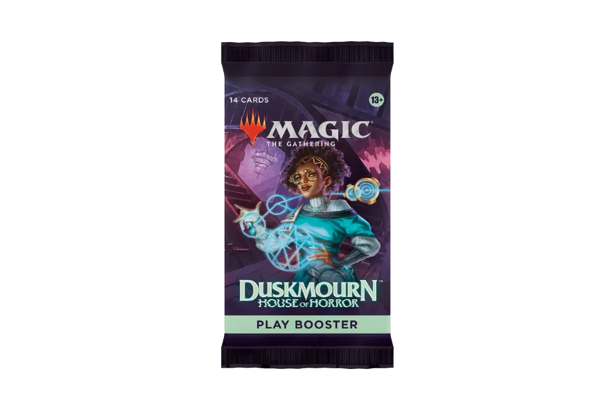 Magic the Gathering Duskmourn House of Horror Play Booster pack with gothic horror artwork