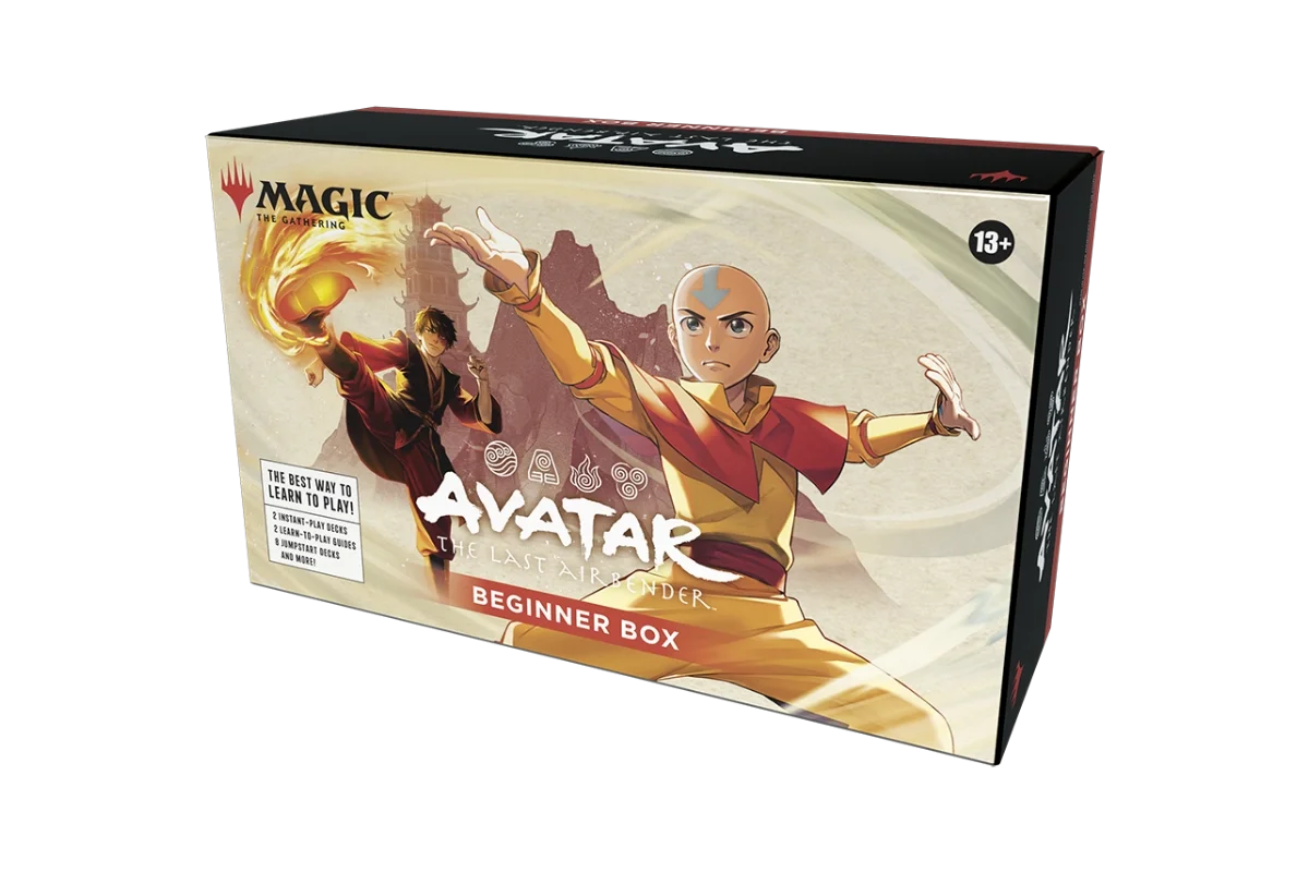 MTG Avatar: The Last Airbender Beginner Box front right side view showing Aang and zuko
