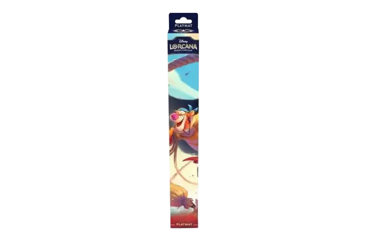 Disney Lorcana Archazia's Island Tigger playmat packaging in rolled tube format