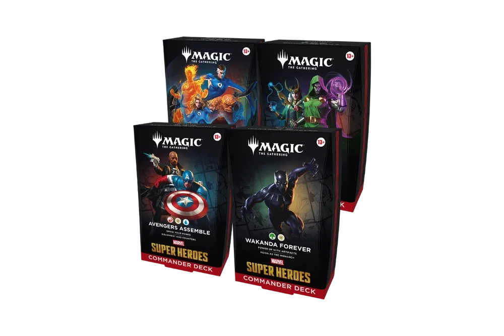 marvel commander decks mtg Magic the Gathering | Super Heroes (Preorder) 1 deck box (can hold 100 sleeved cards) MSC] Marvel Super Heroes Commander