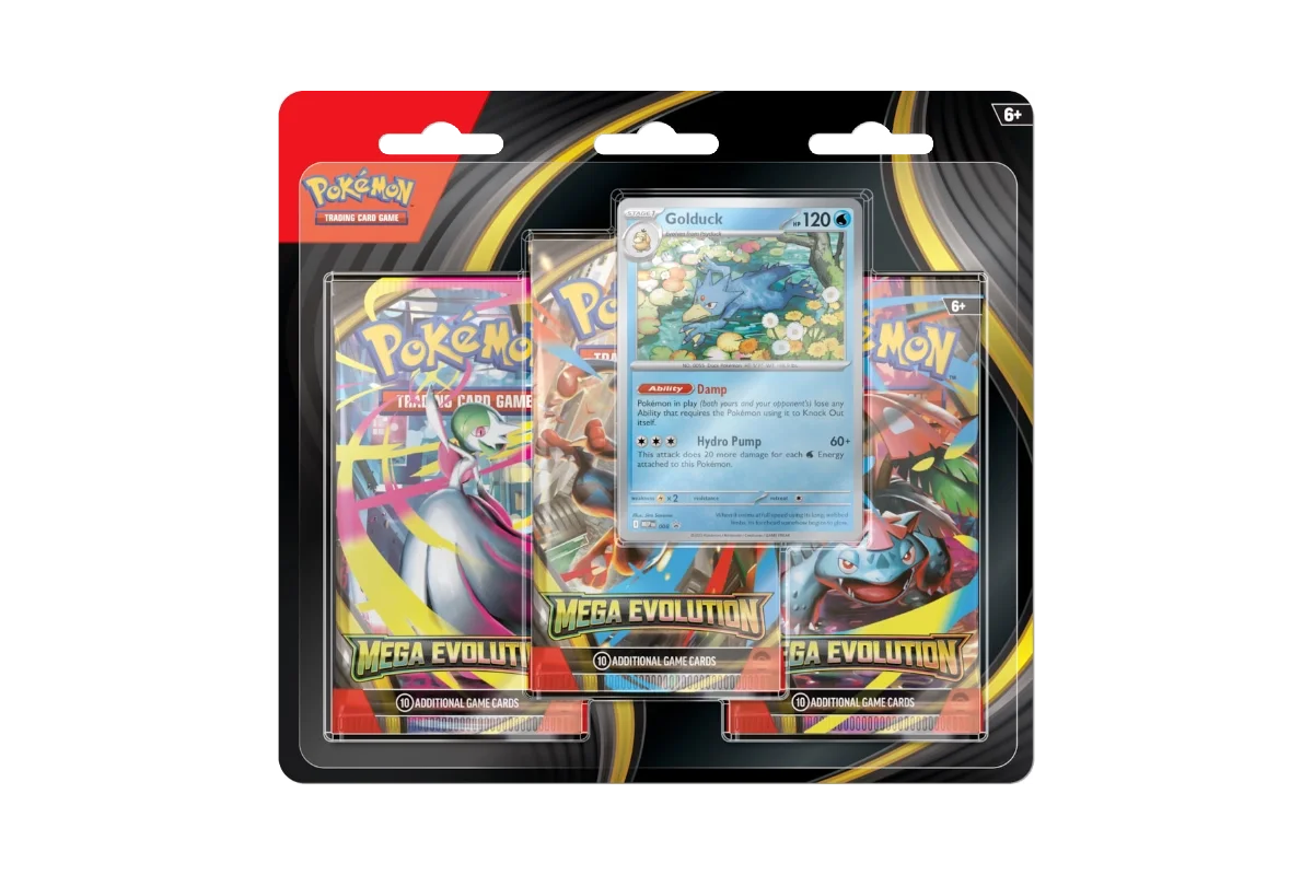 Pokémon TCG - Mega Evolution (MEG) - Mega Golduck 3x Blister Pack