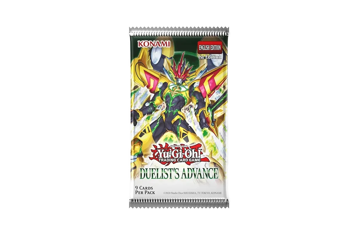 Yu-Gi-Oh! Duelist's Advance booster pack featuring Artmage and Power Patron