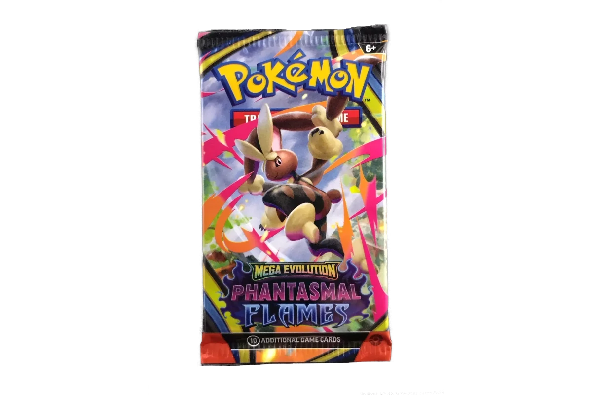 Pokémon TCG Mega Evolution: Phantasmal Flames booster pack featuring Mega Lopunny