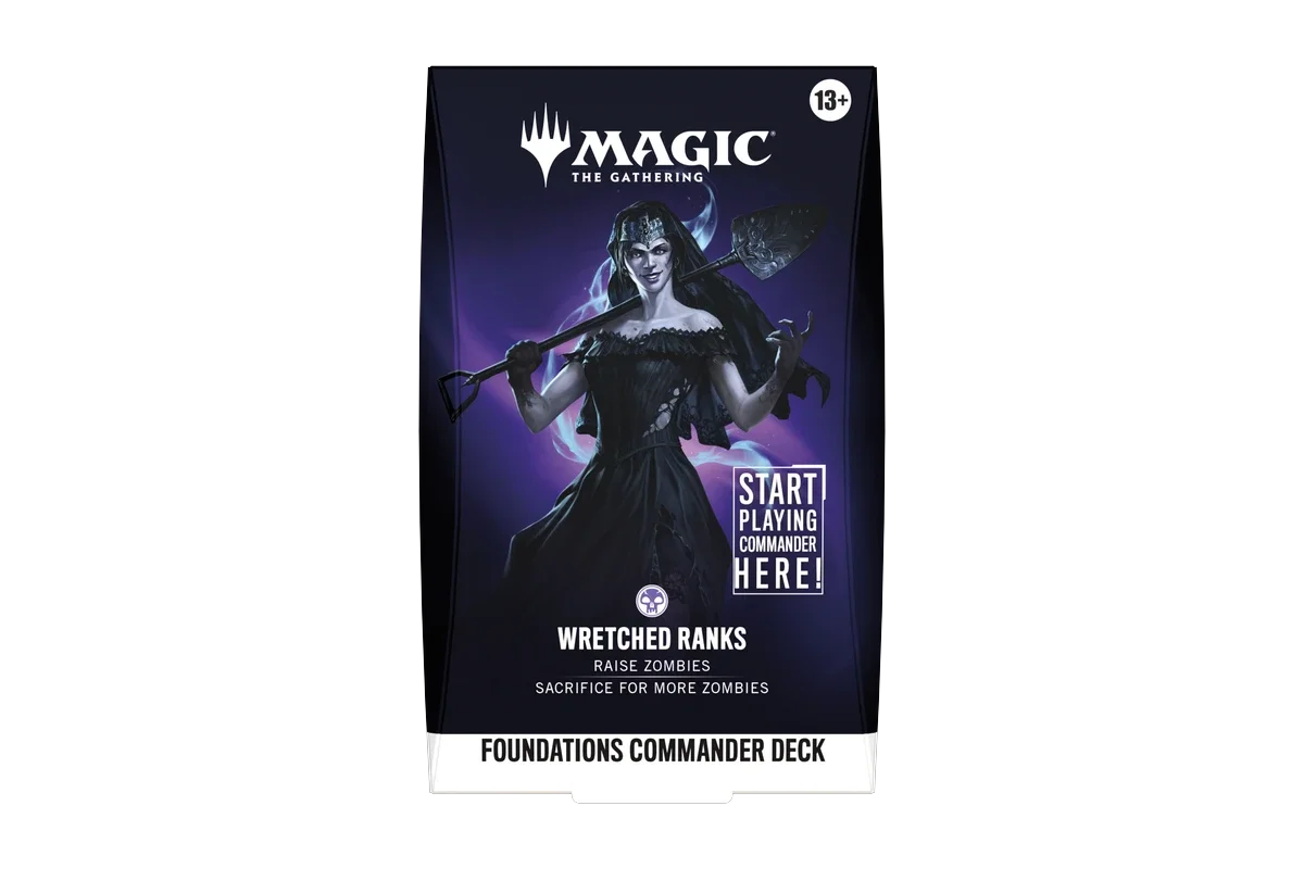 Magic: The Gathering Foundations Commander Deck "Wretched Ranks" in sealed packaging, front view