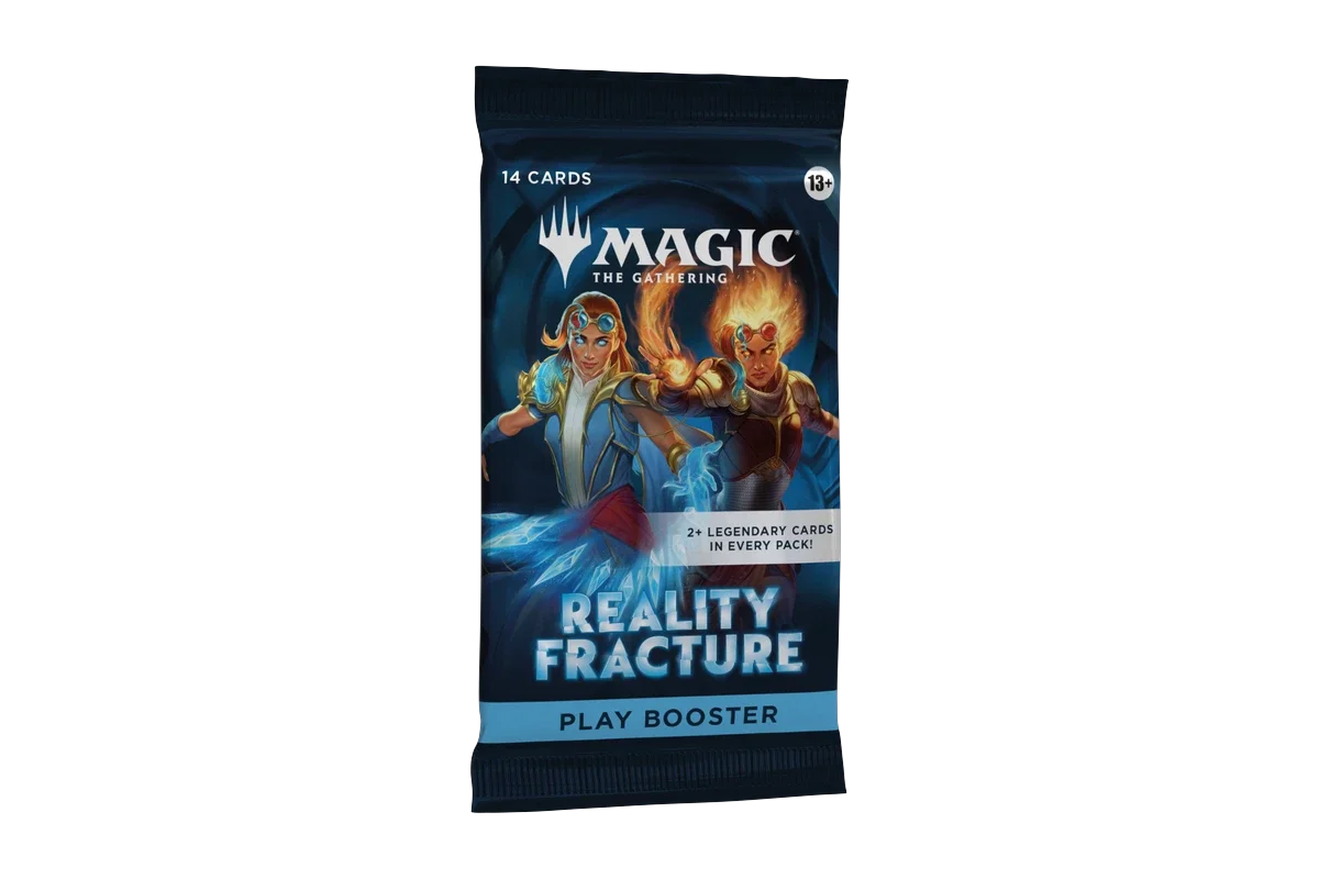 A sealed front-facing booster pack containing 14 cards
