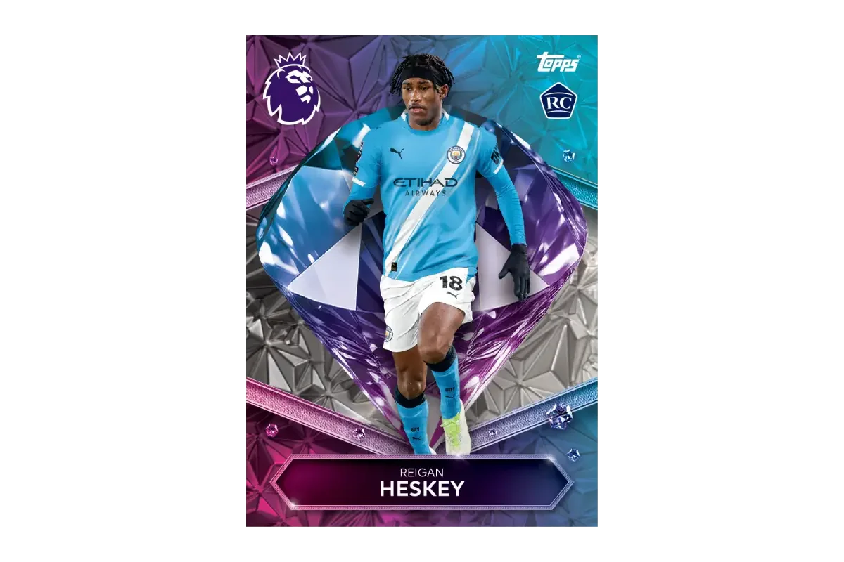 Reigan Heskey Manchester City rookie card with premium parallel design