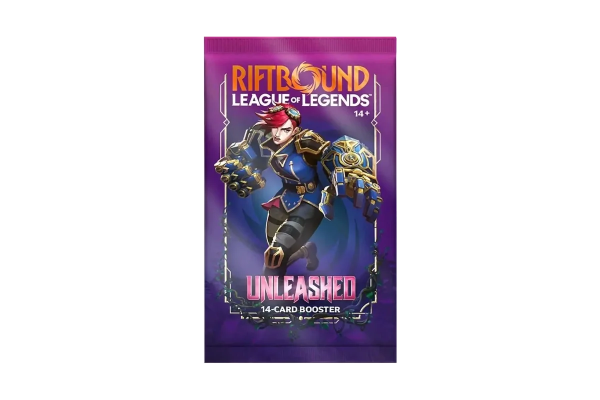 Riftbound League of Legends TCG Set 3 The Unleashed Booster pack featuring Vi