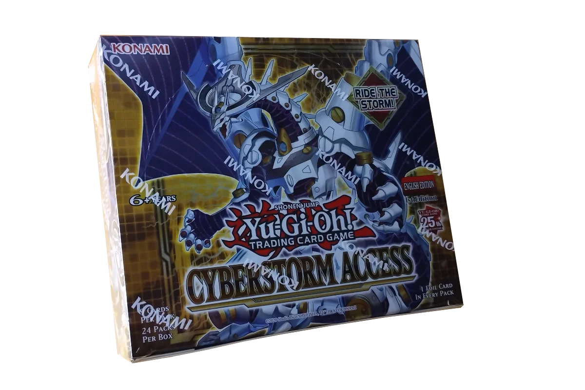 Yu-Gi-Oh! Cyberstorm Access booster box featuring Firewall Dragon Link-6