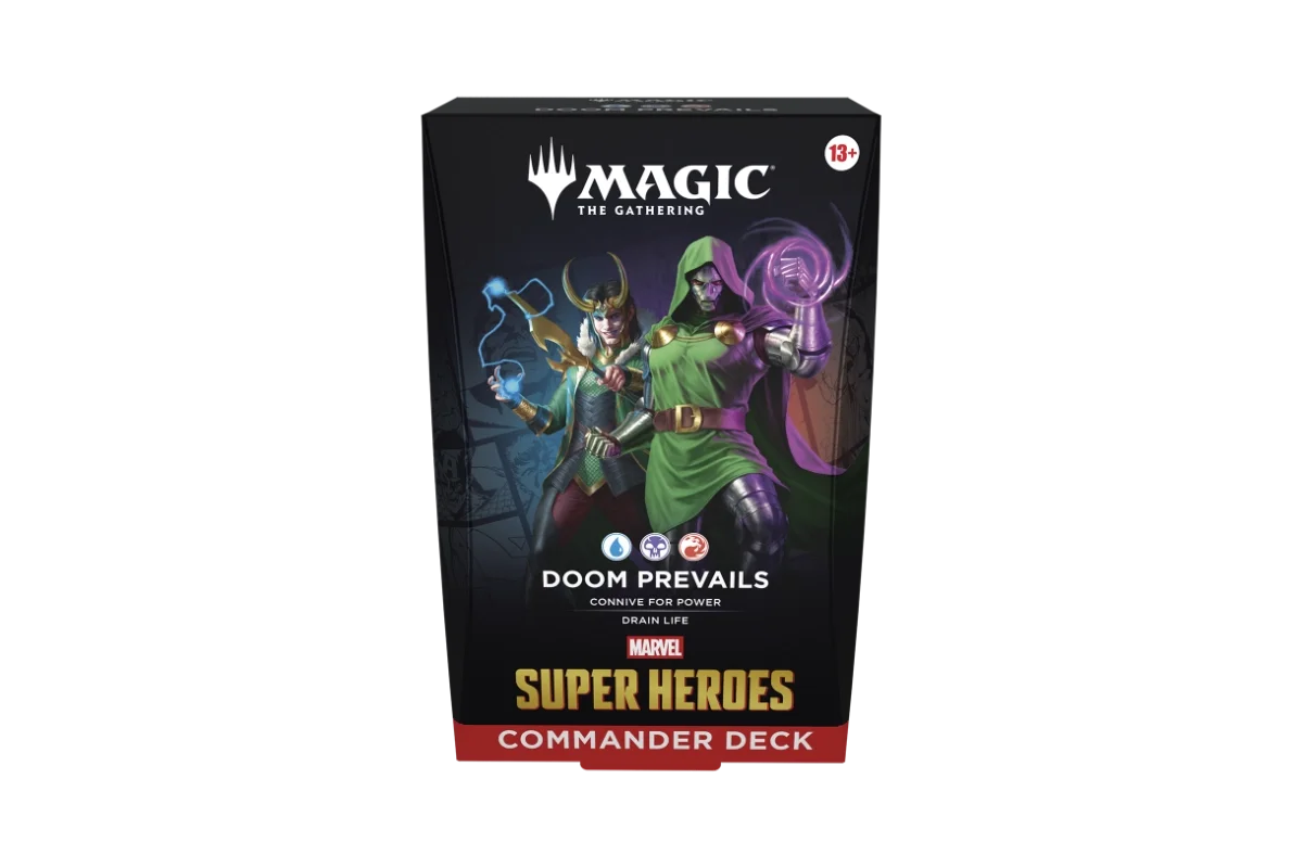 Magic: The Gathering Marvel Super Heroes Commander Deck Doom Prevails featuring Loki and Doctor Doom