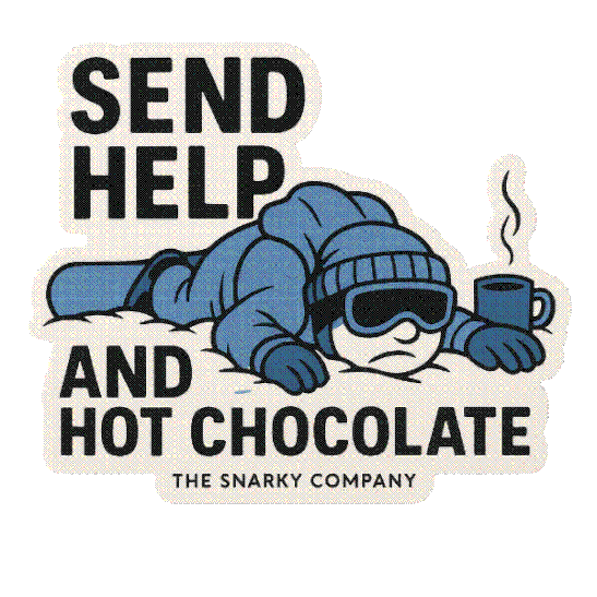 Send Help and Hot Chocolate sticker