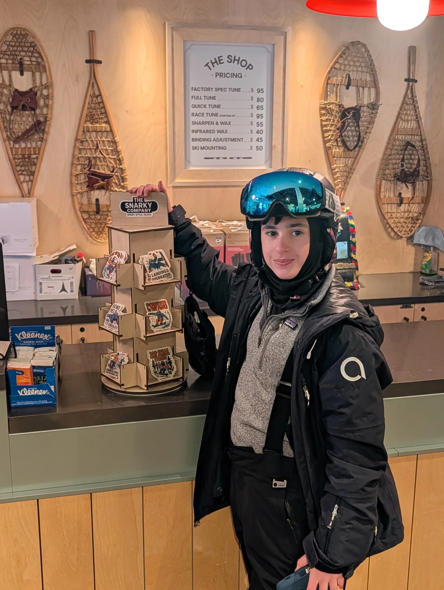 The Snarky Company display at an East Coast ski retailer