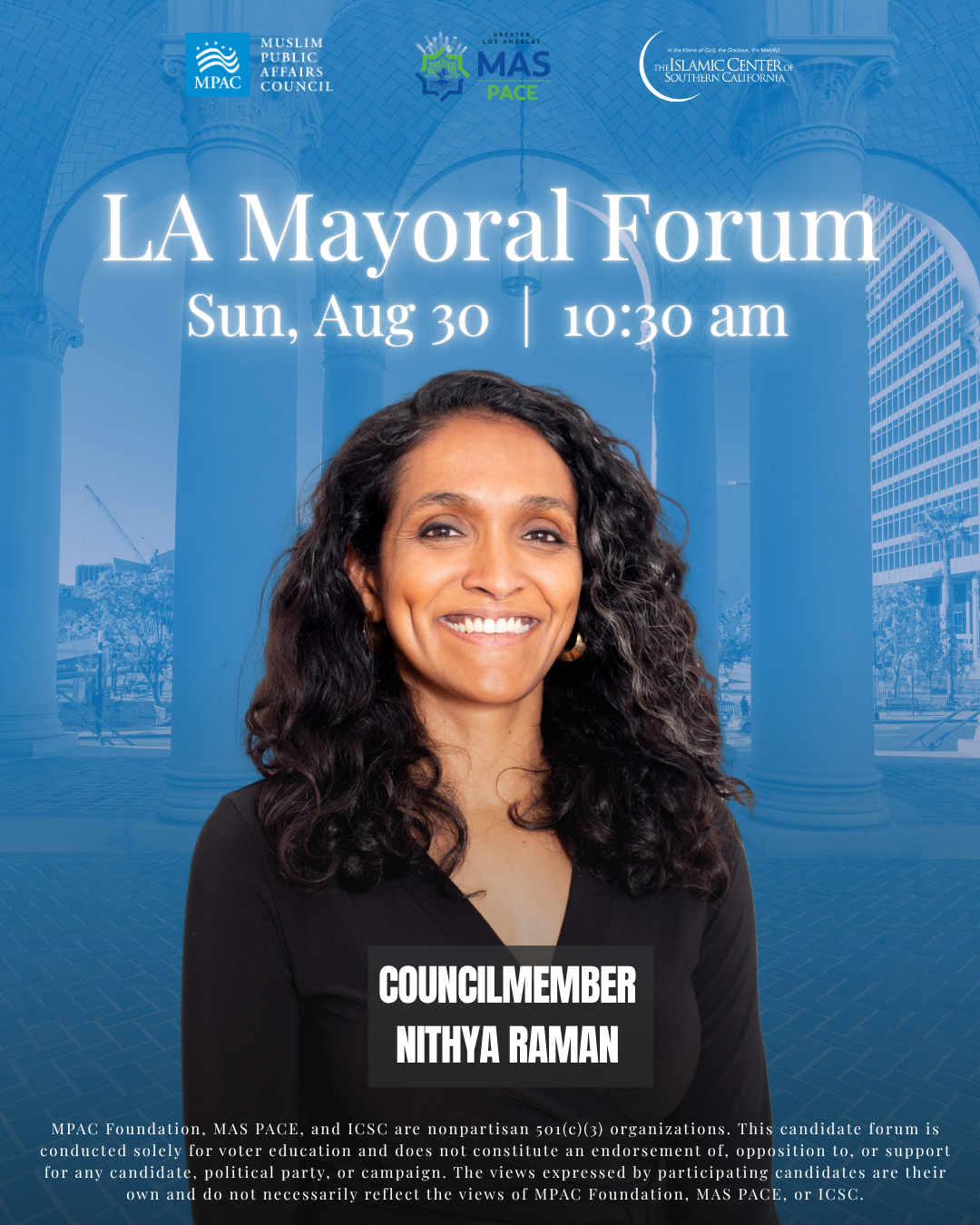 Los Angeles Mayoral Forum with Nithya Raman